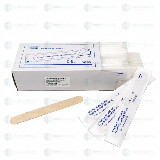 Sterile Standard Wooden Tongue Depressor (100 Pcs.) Supplier