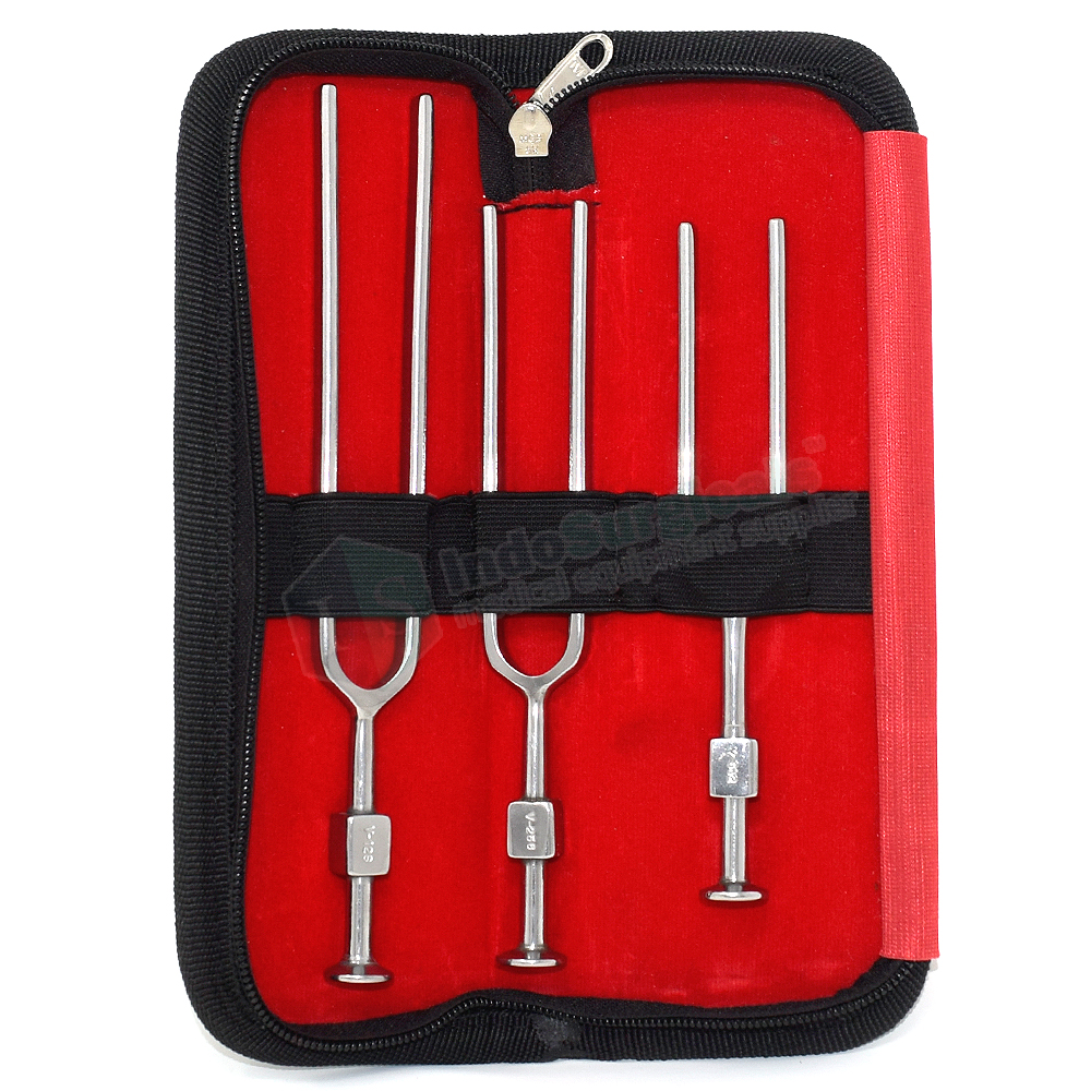 Tuning Fork Set of 3 (128 Hz, 256 Hz, 512 Hz) in Zipper Bag Supplier