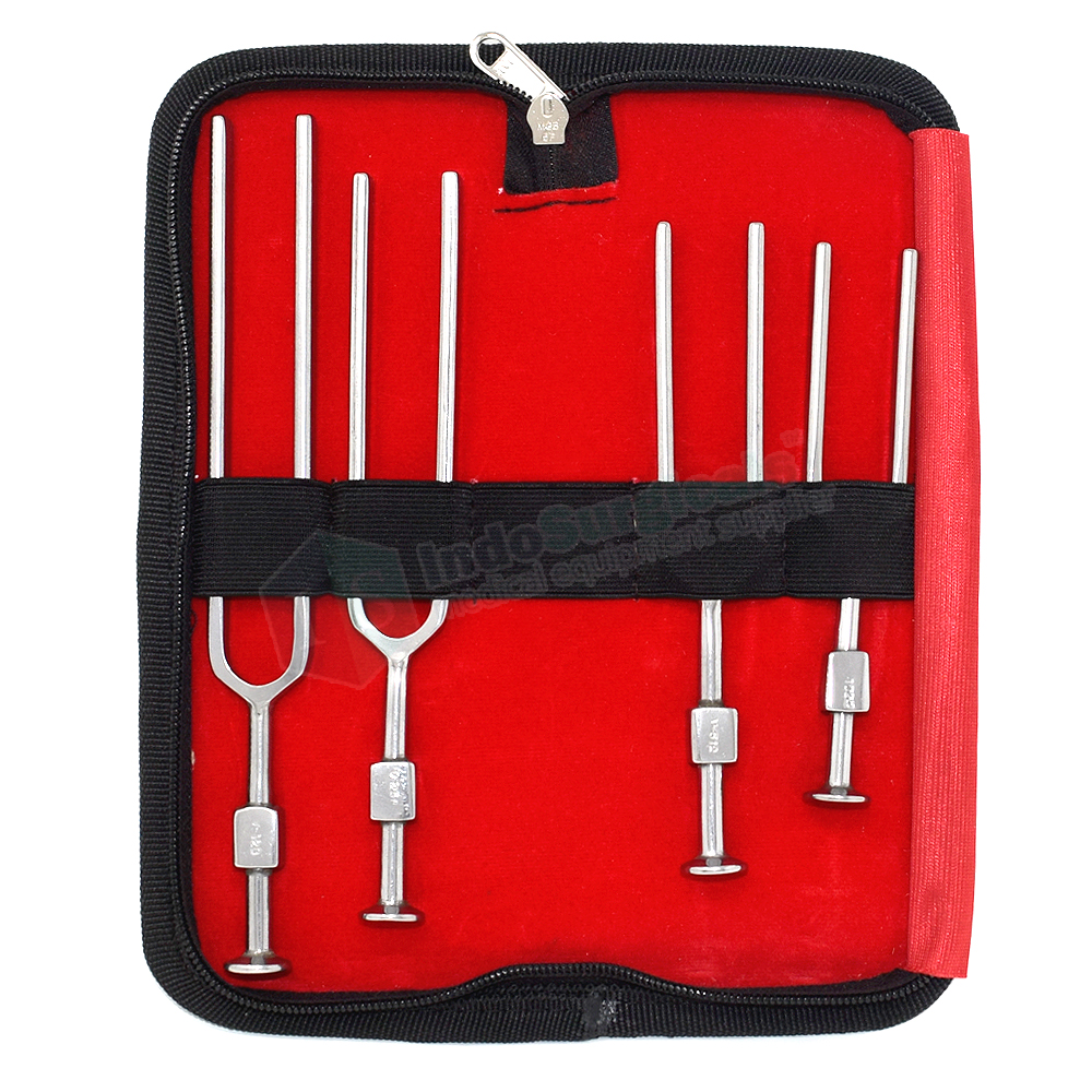 Tuning Fork Set of 4 (128 Hz, 256 Hz, 512 Hz, 1024 Hz) in Zipper Bag Supplier