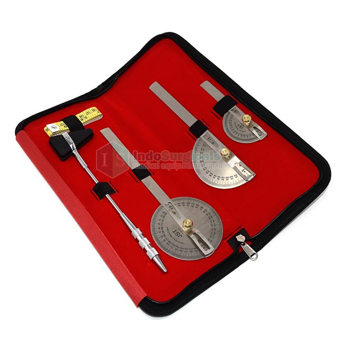 Goniometer Set of 3 with Knee Hammer & Measuring Tape Manufacturer, Supplier & Exporter