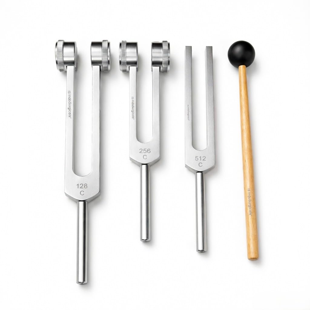 Healing Tuning Forks Set with Mallet (128Hz, 256Hz, 512Hz) Weighted/Unweighted Supplier