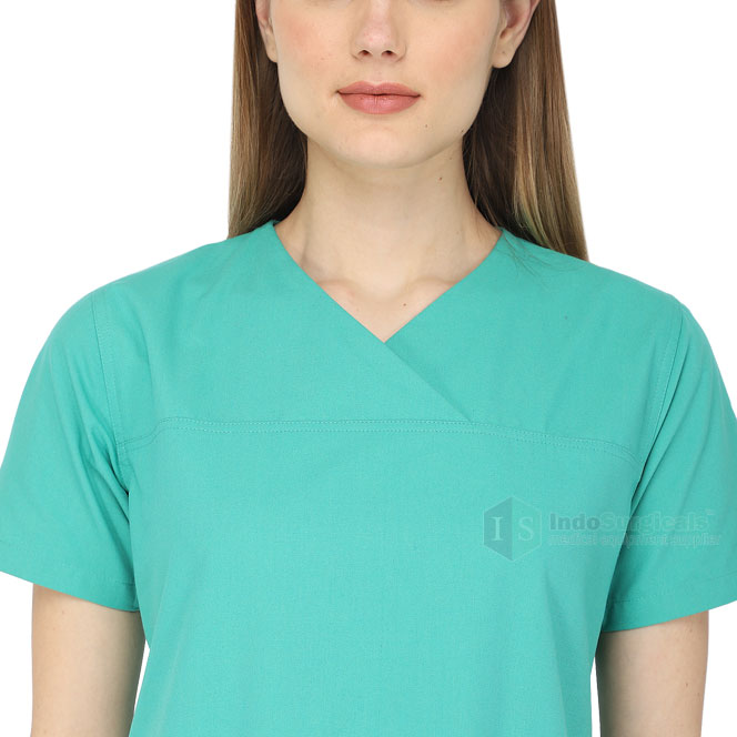 Premium Scrub Suit for Doctors Women (Faux Wrap Neck) Supplier
