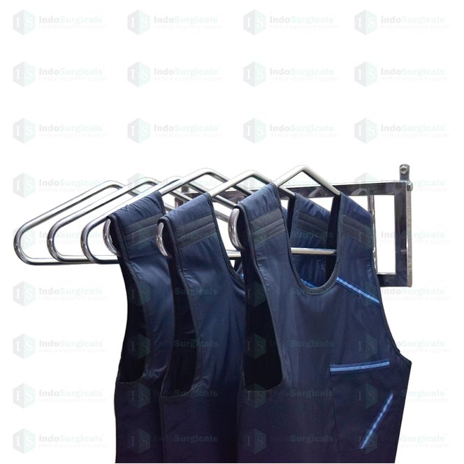 Wall Mounted Lead Apron Rack (SS 304 Grade) Manufacturer