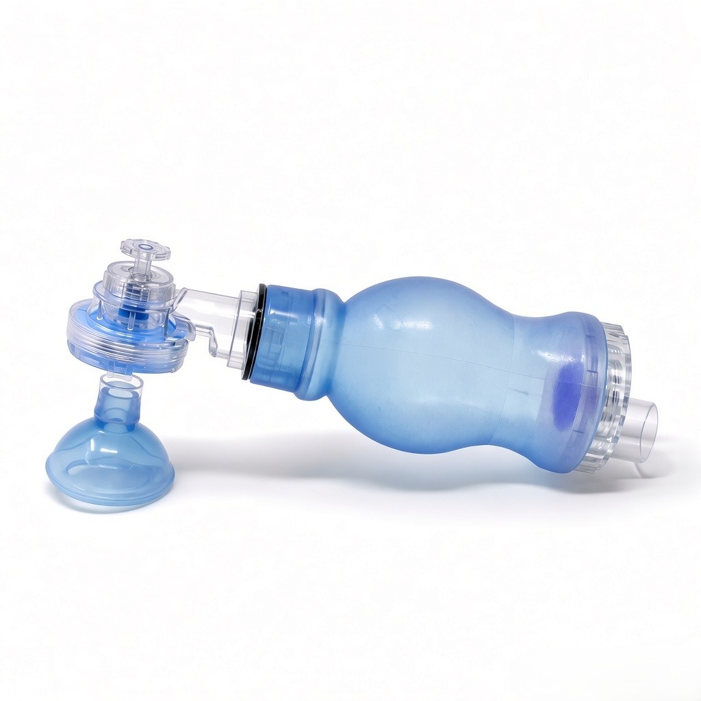 IndoSurgicals Blue Silicone Manual Artificial Resuscitator for Infant