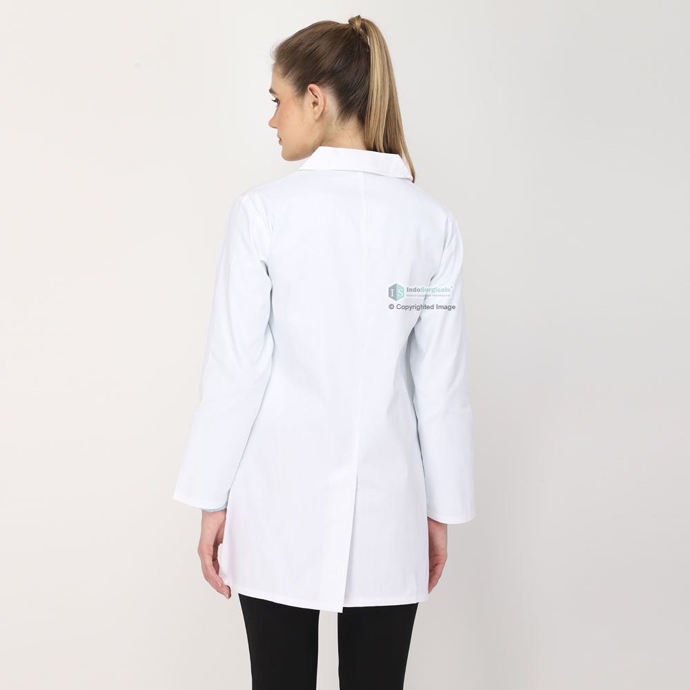 Female Lab Coat (Snap Closure) Full Sleeve - Length 32