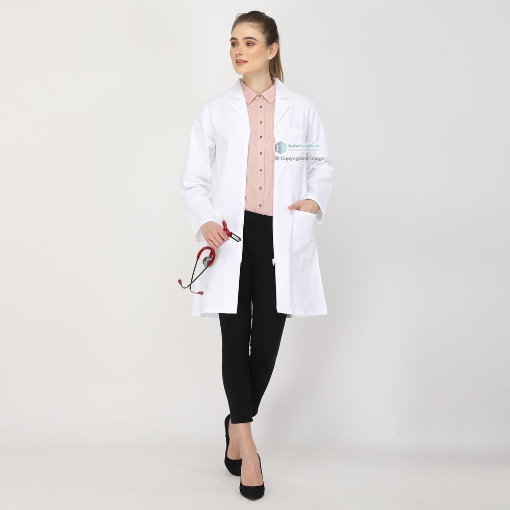 Female Lab Coat (Zipper Closure) Full Sleeve - Length 37
