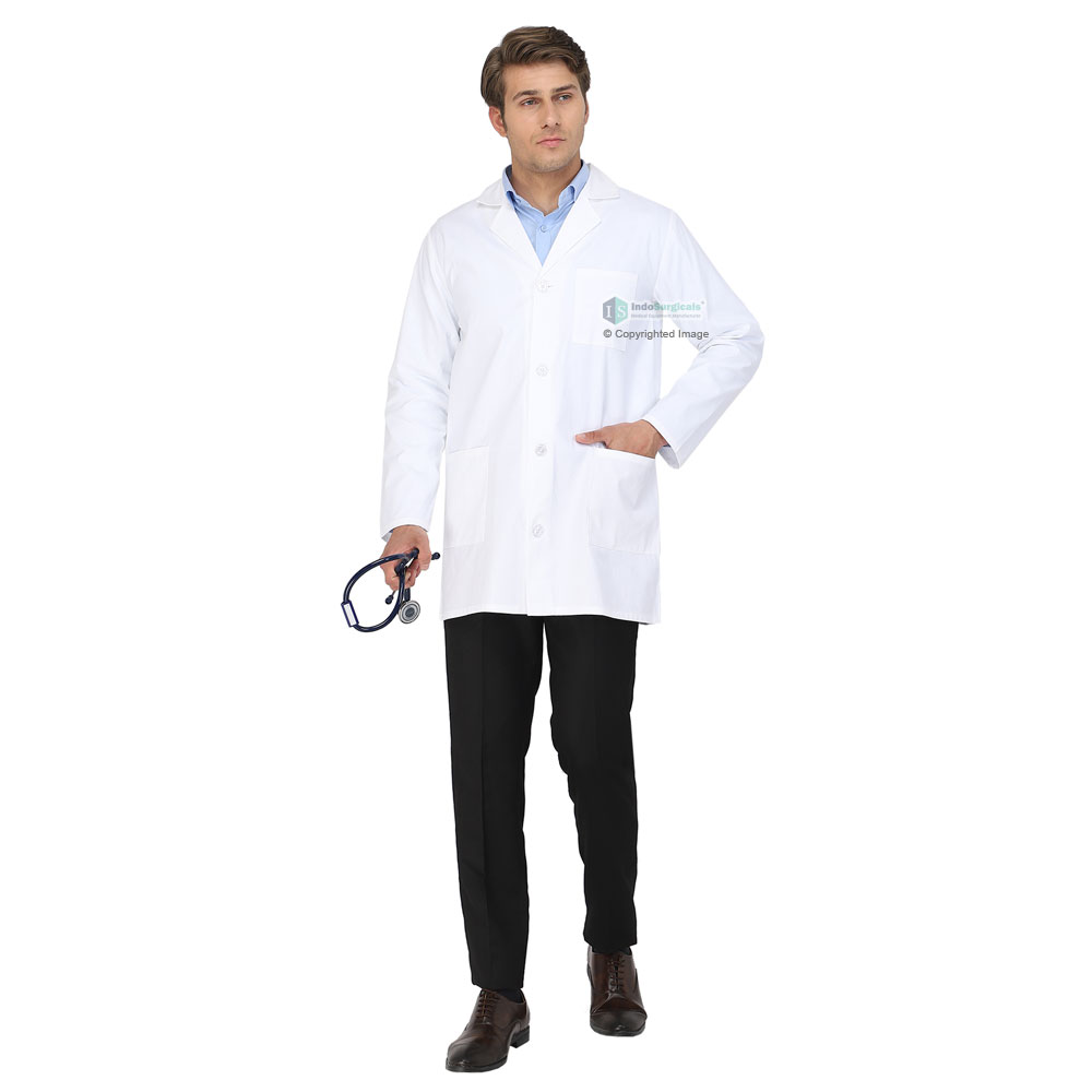 Unisex Lab Coat (Button Closure) Full Sleeve - Length 34