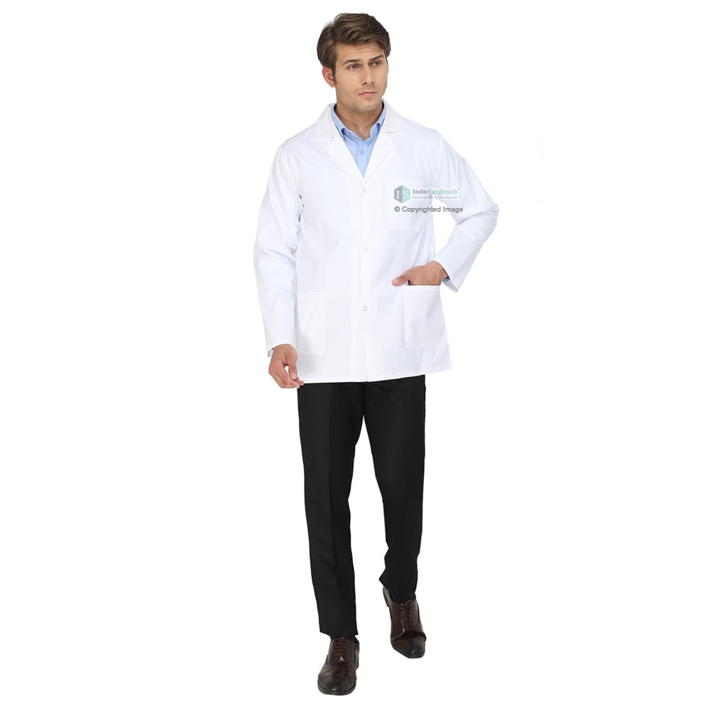 Unisex Lab Coat (Snap Closure) Full Sleeve - Length 30