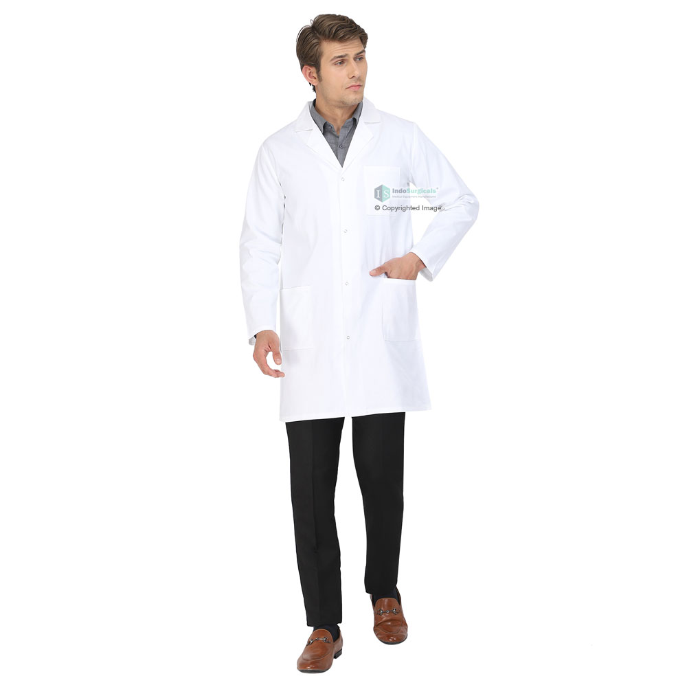 Unisex Lab Coat (Snap Closure) Full Sleeve - Length 37