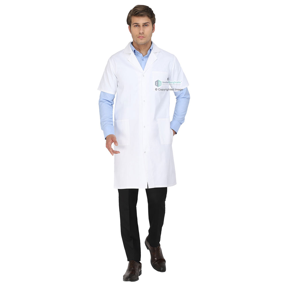 Unisex Lab Coat (Snap Closure) Half Sleeve - Length 41