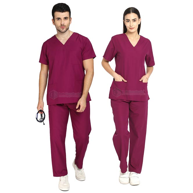 Scrub Suit for Doctors (Unisex) Poly Cotton (V-Neck) Supplier