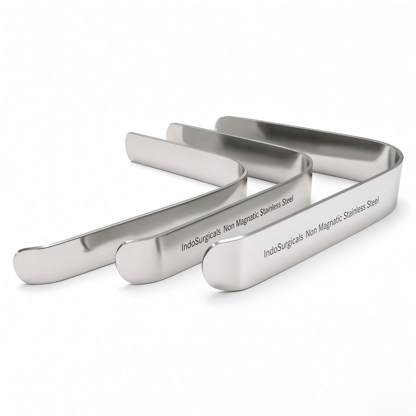 IndoSurgicals Stainless Steel Tongue Depressor L-Shape (Set of 3)