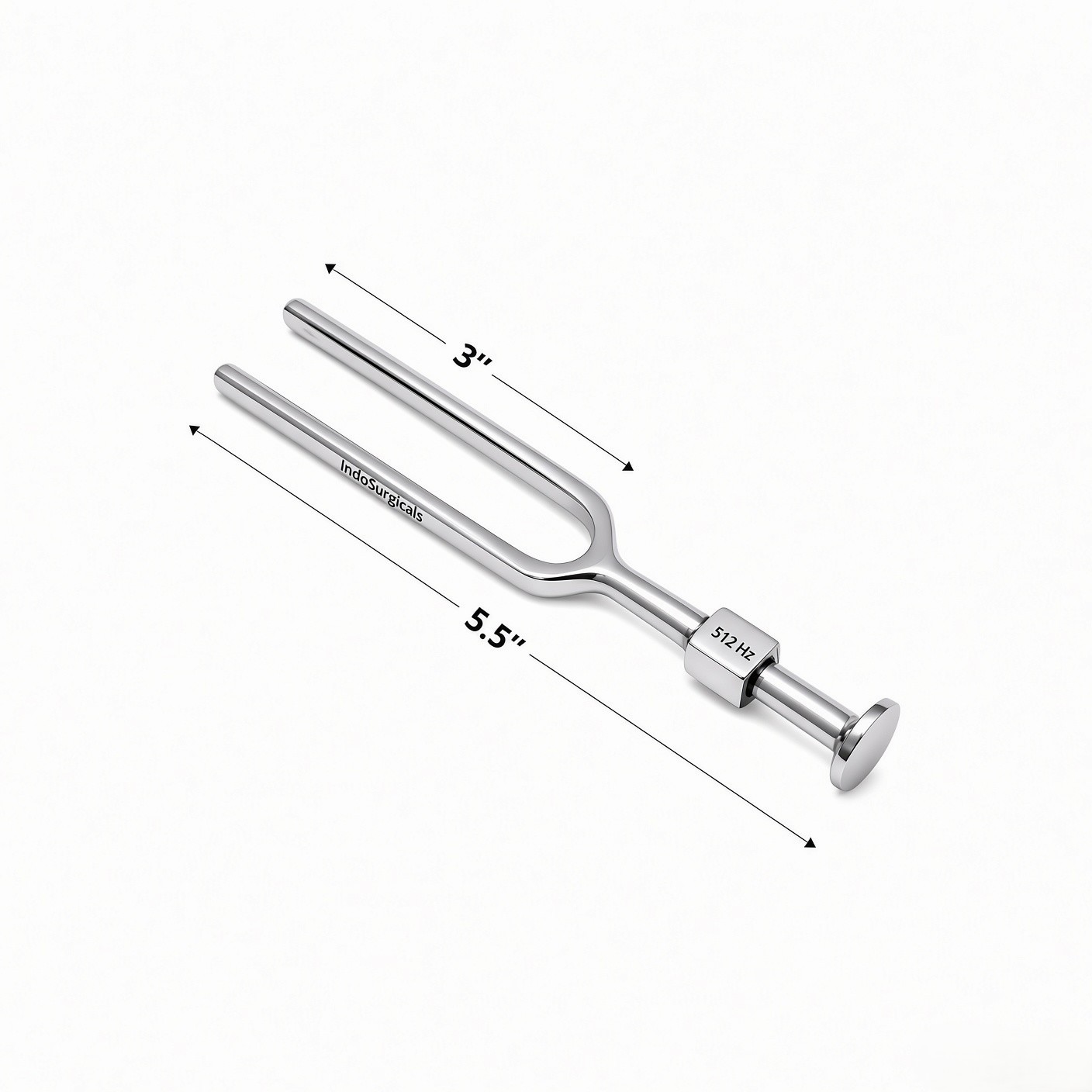 IndoSurgicals Tuning Fork 512 Hz for Rinne and Weber hearing tests