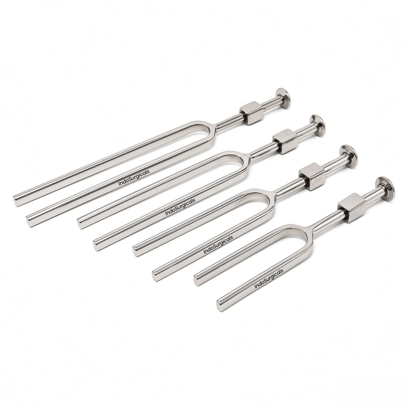 Tuning Fork Set of 4 (128 Hz, 256 Hz, 512 Hz, 1024 Hz) in Zipper Bag image 3