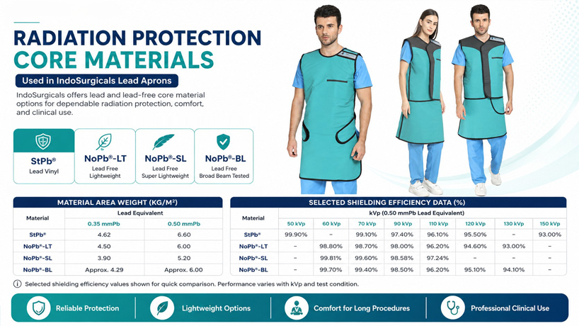 Radiation Protection Core Materials Used in IndoSurgicals Lead Aprons